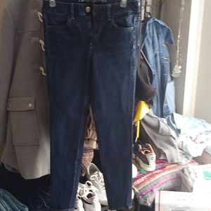 American eagle dark wash high waisted jeggings